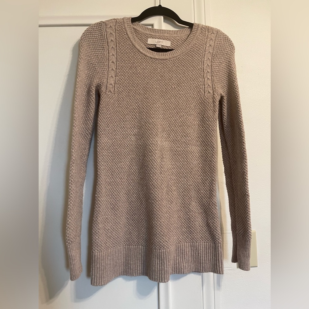 Loft long taupe brand new sweater